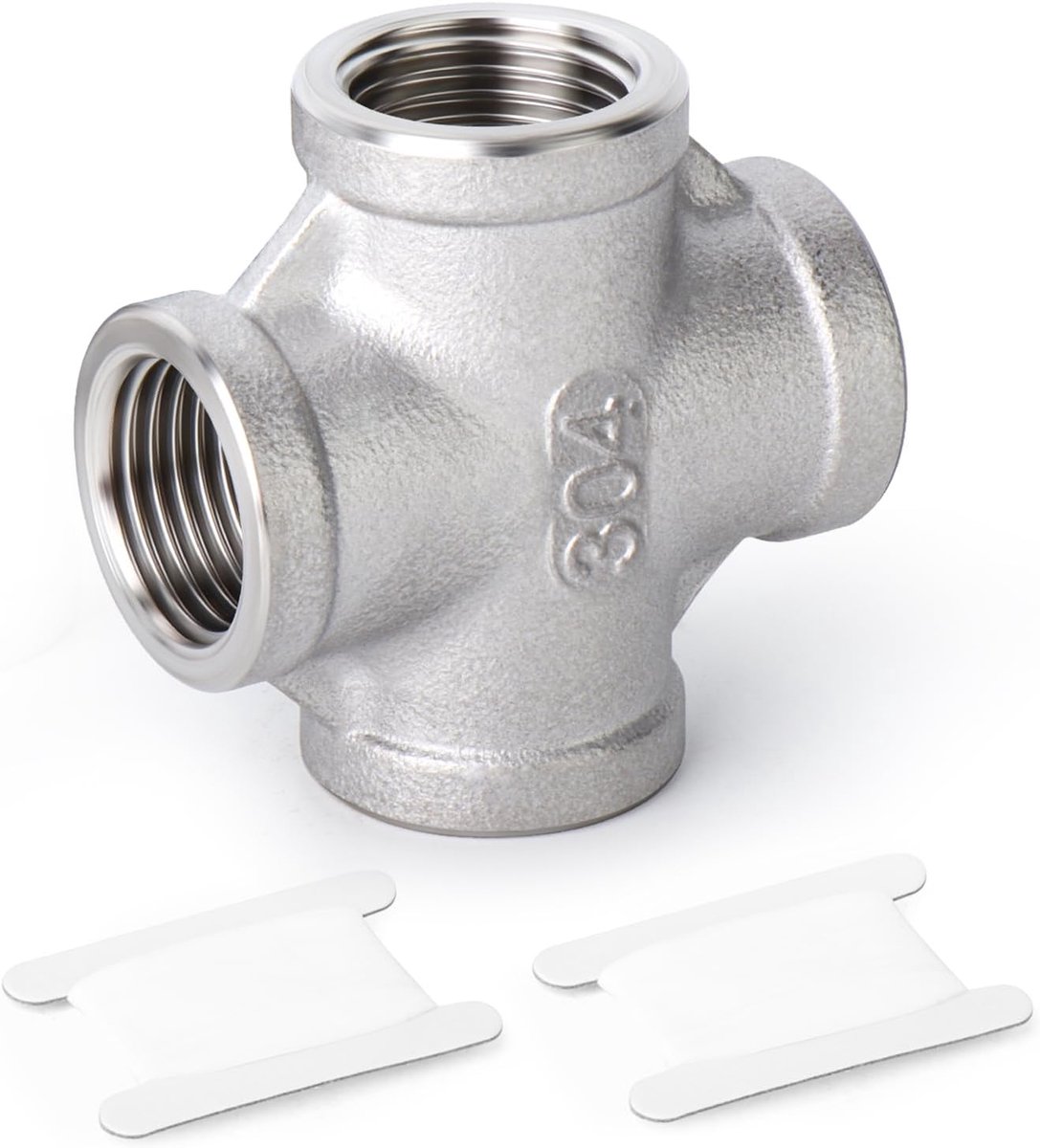 1 Pieces 304 Stainless Steel 3/4" Female 4 Way Cross Pipe Fitting Coupler, Female Pipe Fittings - ShopVlot