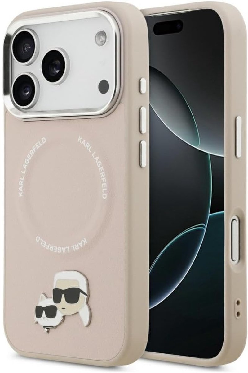 CG MOBILE Karl Lagerfeld Karl & Choupette Pins, compatibel met MagSafe-hoes, roze - ShopVlot