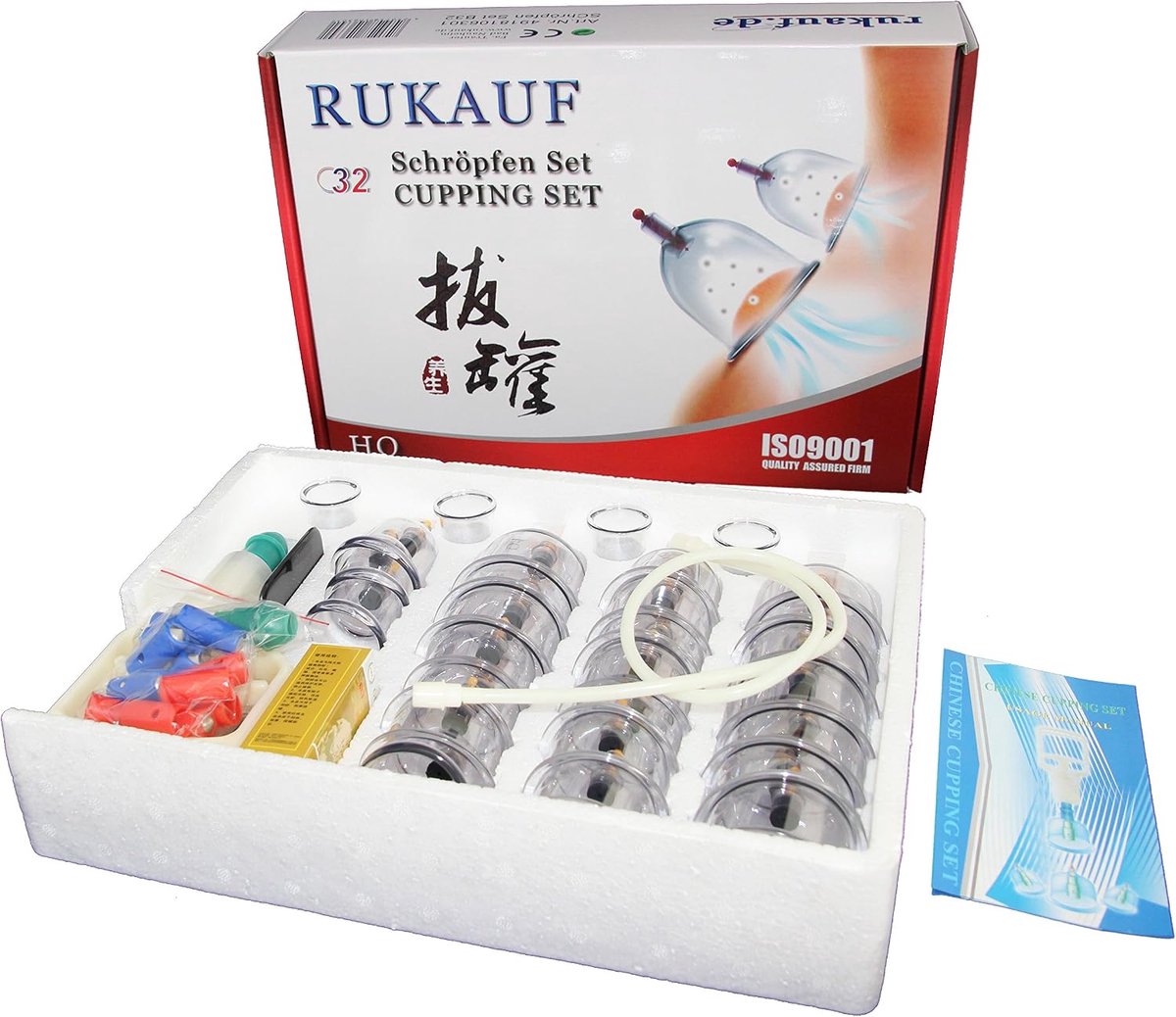 HQ XXL 32 pcs Vakuum Cupping Set with Magnetic Heads/Acupunkture Therapy - ShopVlot
