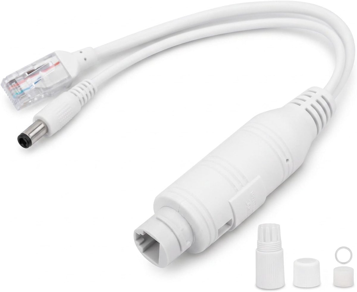 Poe Splitter 48V, Water Proof Adapter IEEE802.3AF/AT STANDARD NETWORK POWER -INJECTOR WITH COVER -KIT FOR IP CAMERA - ShopVlot