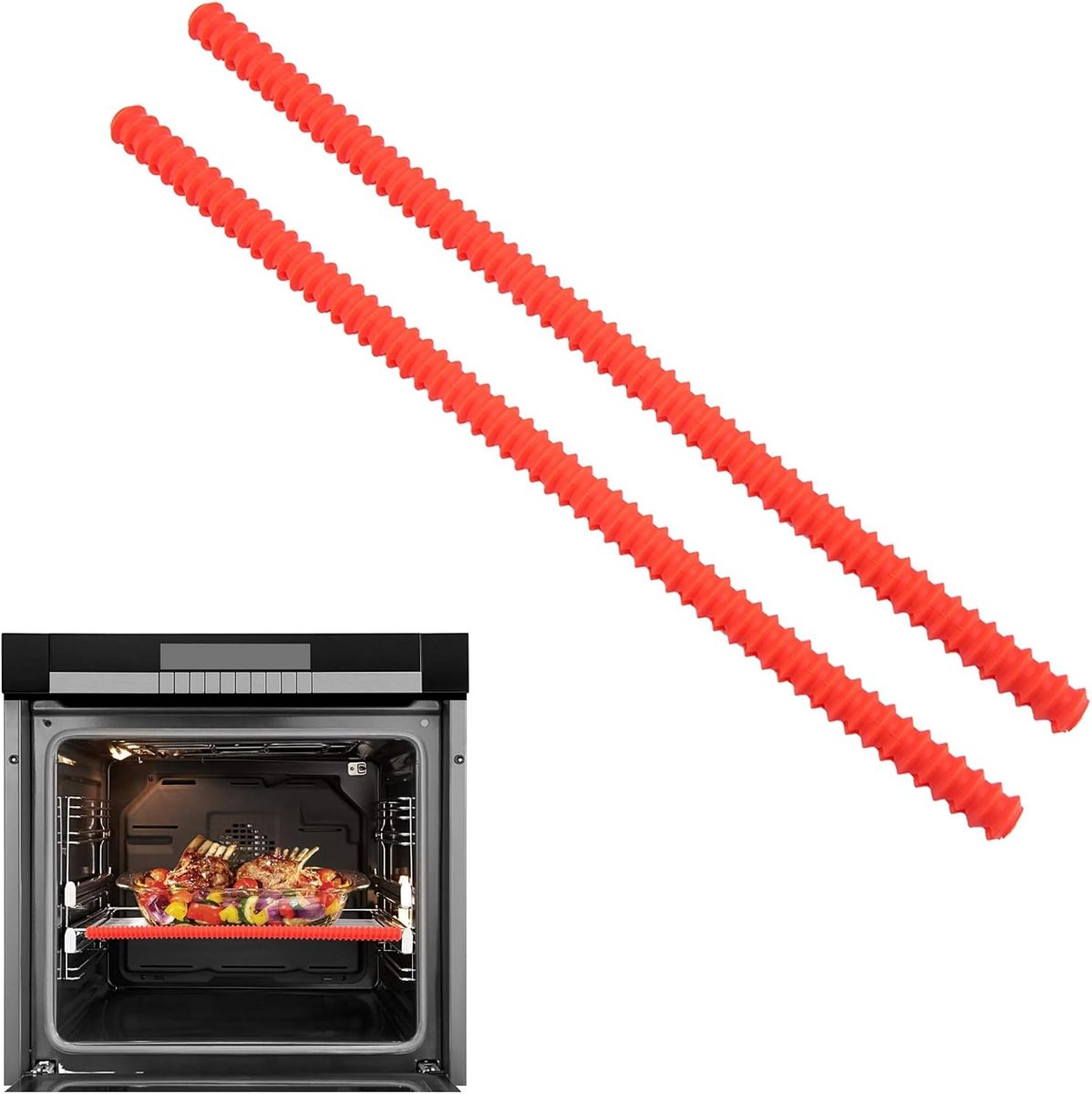 Pack of 2 Silicone Oven Grate Protection, Oven Grate Protection, Cover, Oven Grate, Edge Protection for Hot Stove - ShopVlot