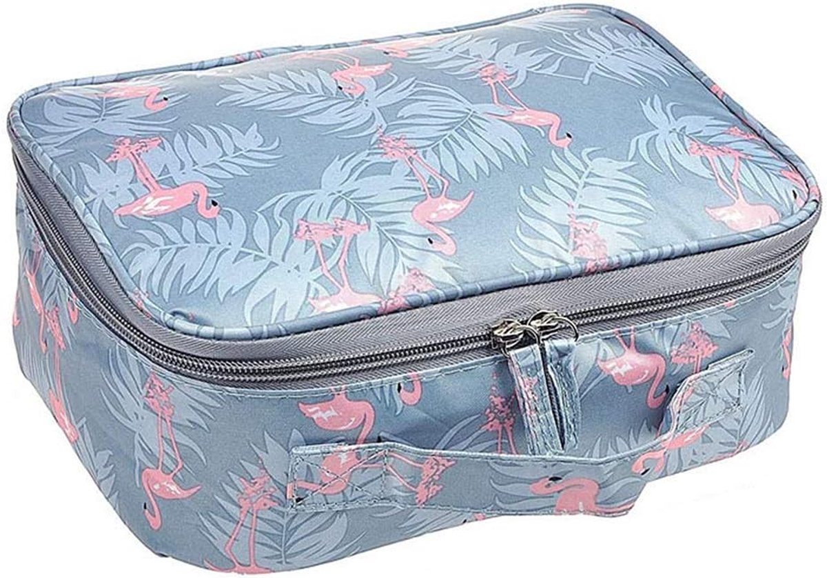 Cosmetic Bag Makeup Bag Waterproof Polyester Cotton Makeup Bag Multifunctional Portable Travel Flamingo Cosmetic Bag - ShopVlot