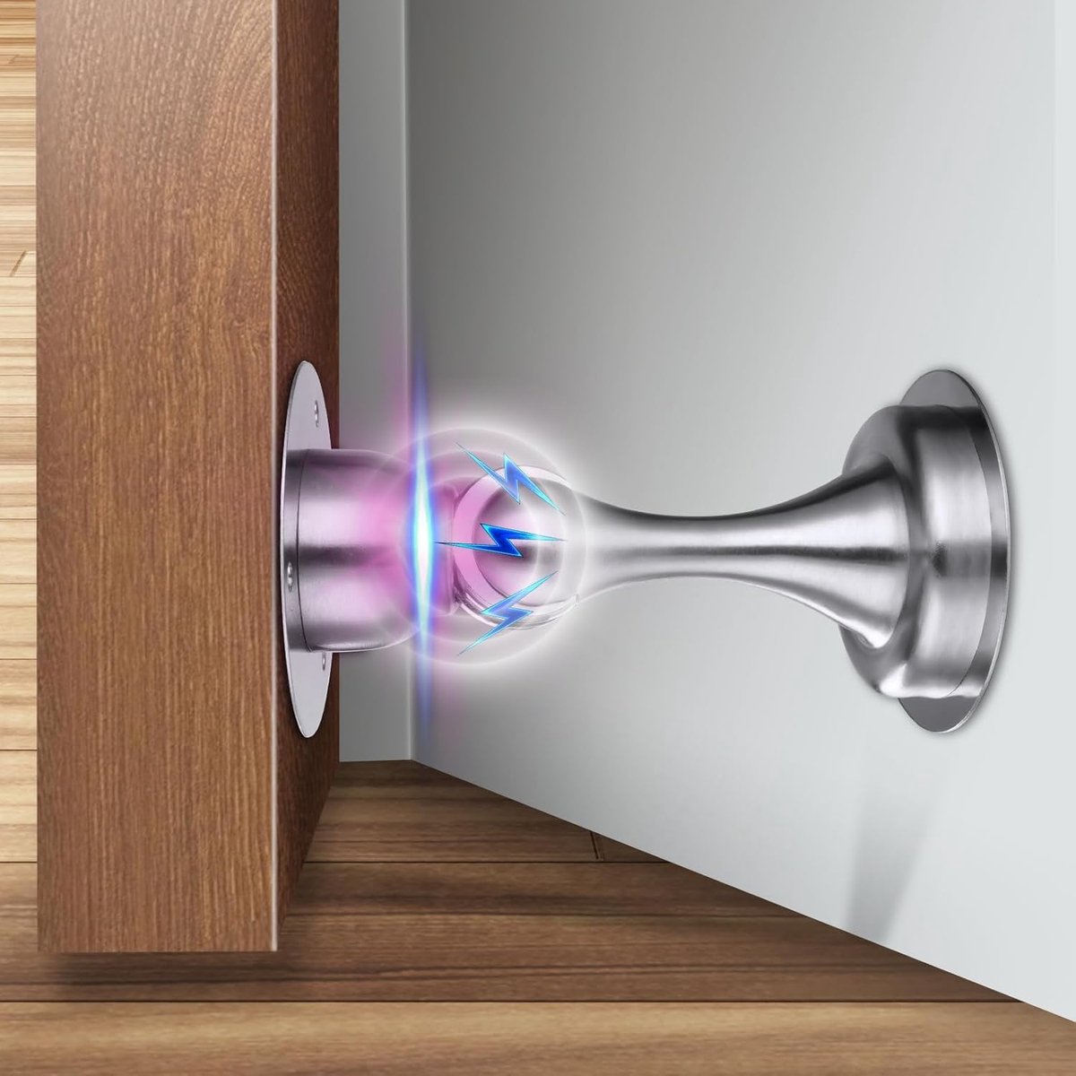 1 verpakking magnetische deurstopper, magnetische deurstopper van roestvrij staal, zelfklevend, schroefmontage en - ShopVlot