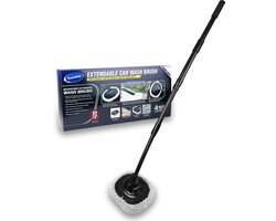Autowasborstel Telescopisch 140 cm - Uitschuifbare Wasborstel voor Camper, Caravan en SUV - Microvezel Lakveilig - FoamGrip Maxi