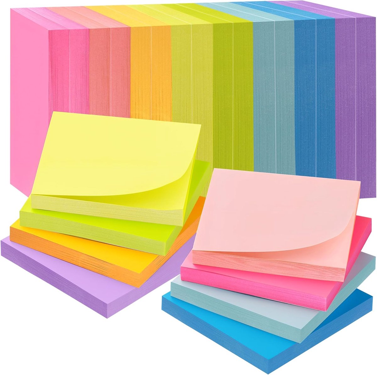 Winter Shore Bright Colored Sticky Notes (24 Pack) - Assorted Super Sticky Notepads - ShopVlot