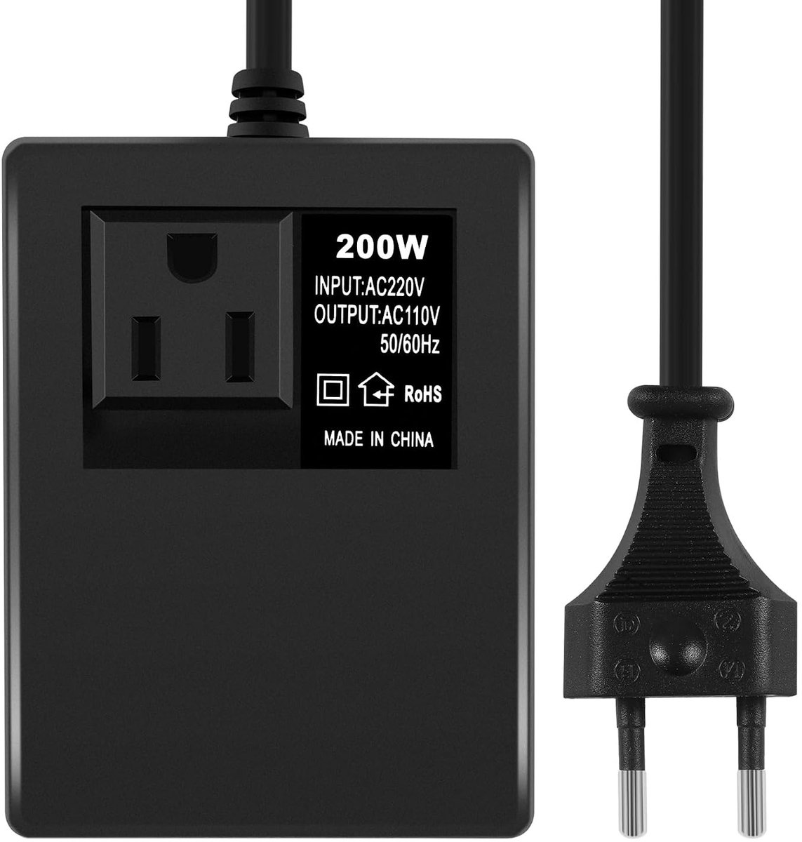 200W Voltage Converter Transformer 220V to 110V Travel Power Adapter Power Adapter Step Down Power Converter Power - ShopVlot