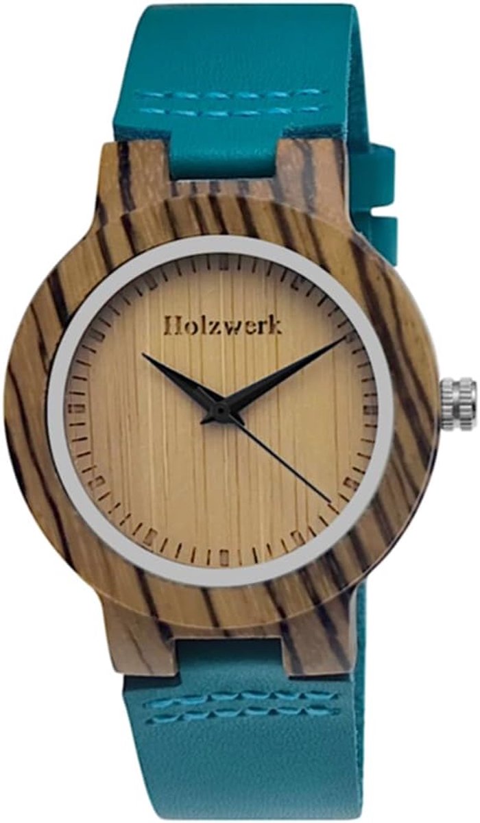 Holzwerk Germany Handmade Design Watch for Women, Ecological Natural Wooden Watch, Leather Bracelet Watch, Analogue - ShopVlot
