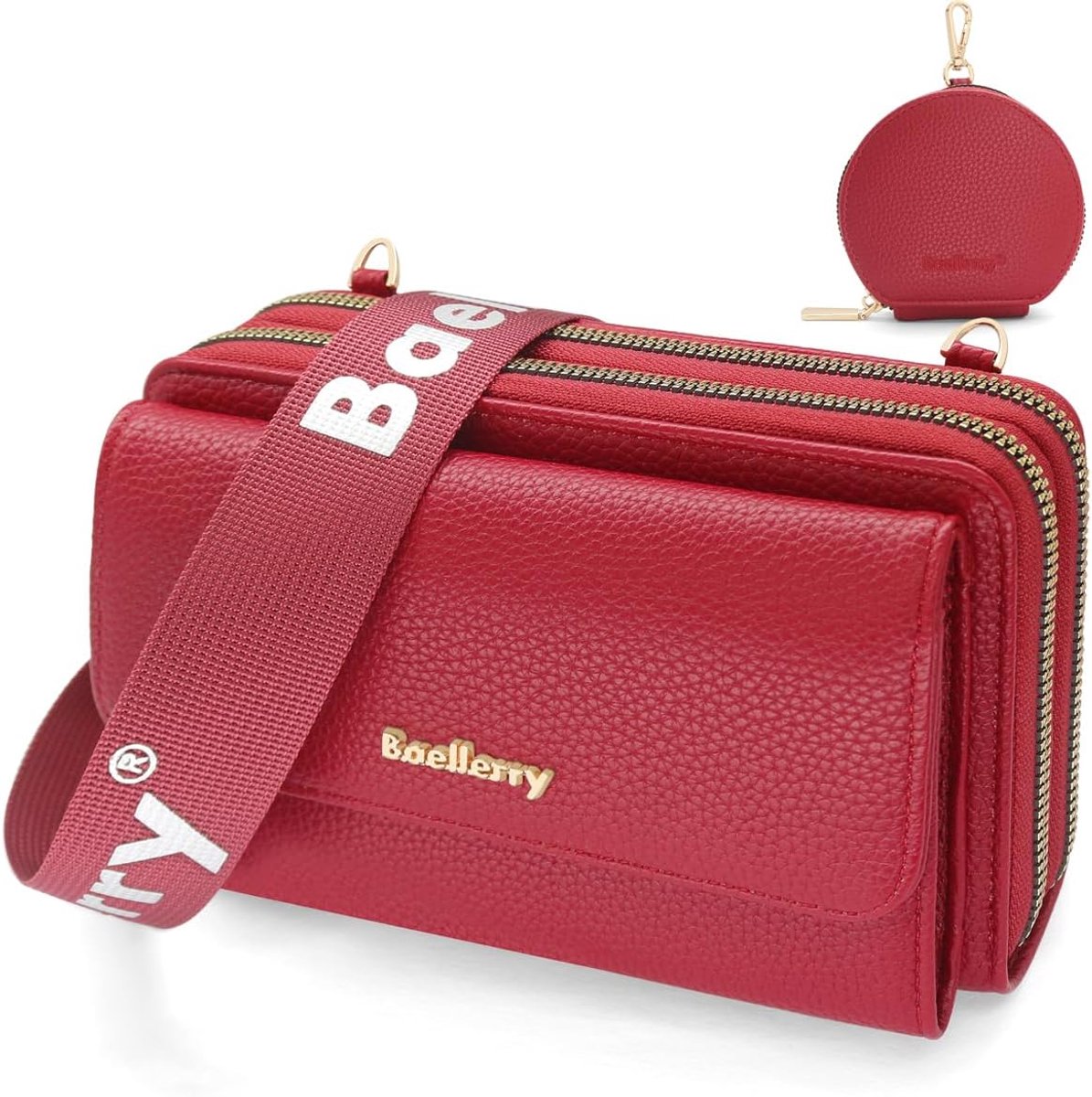 HNOOM Mobile Phone Case for Hanging Small Cell Phone Shoulder Bag Women PU Leather Wallet Hanging Crossbody Shoulder - ShopVlot