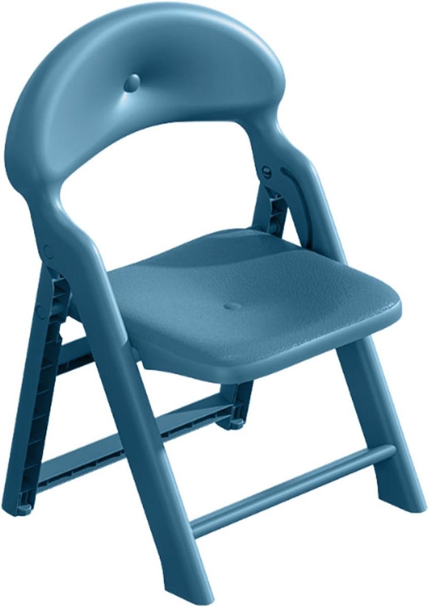Opvouwbare Kinderstoel - Inklapbare Stoel - Kinderen Zitten - Veilige Anti-Schud Constructie - 66 x 10 x 66 cm - Blauw
