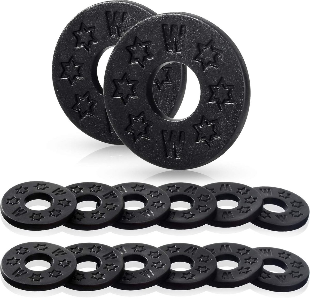 Blulu 12 Pieces Guitar Strap Locks Silicone Rubber Strap Blocks Electric Acoustic Bass Guitar Protector Accessories - ShopVlot
