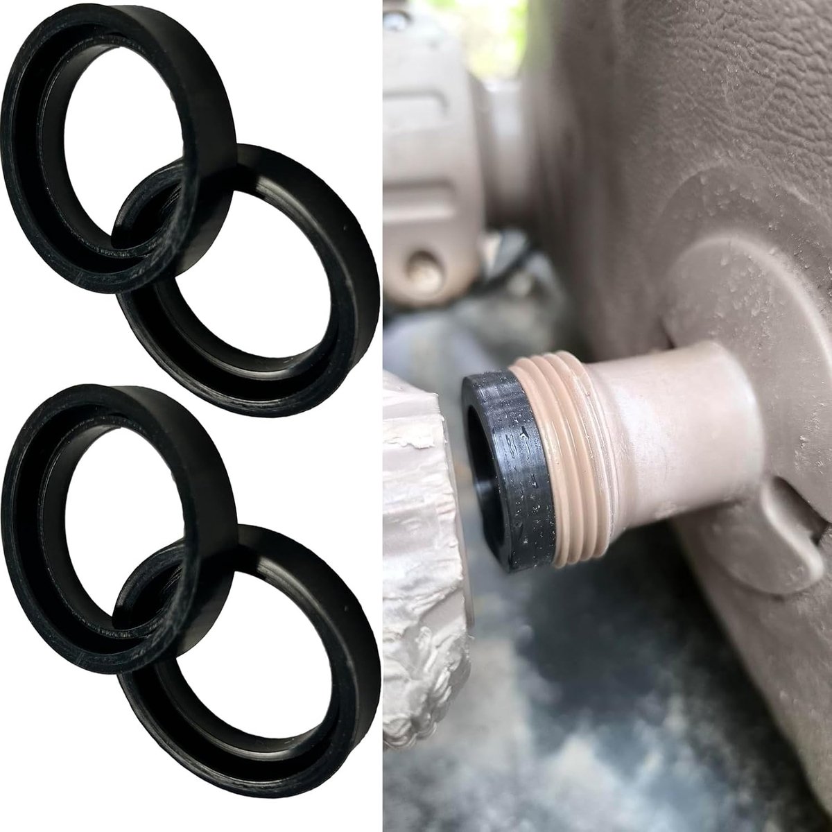 4 Pieces Inlet Exhaust Seal Fits Intex Pure, Prevents Leaks Seamless Water Flow Spa Plug Sealing Replacement - ShopVlot