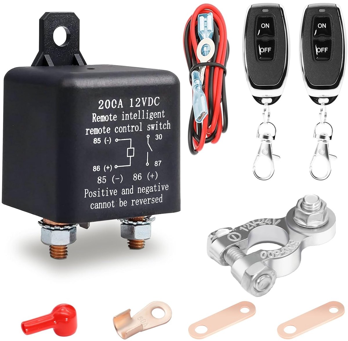 RUIZHI Battery Isolator Switch, 12V DC 200A Circuit Breaker, Car Battery Isolator Switch with 2 Remote Controls for - ShopVlot