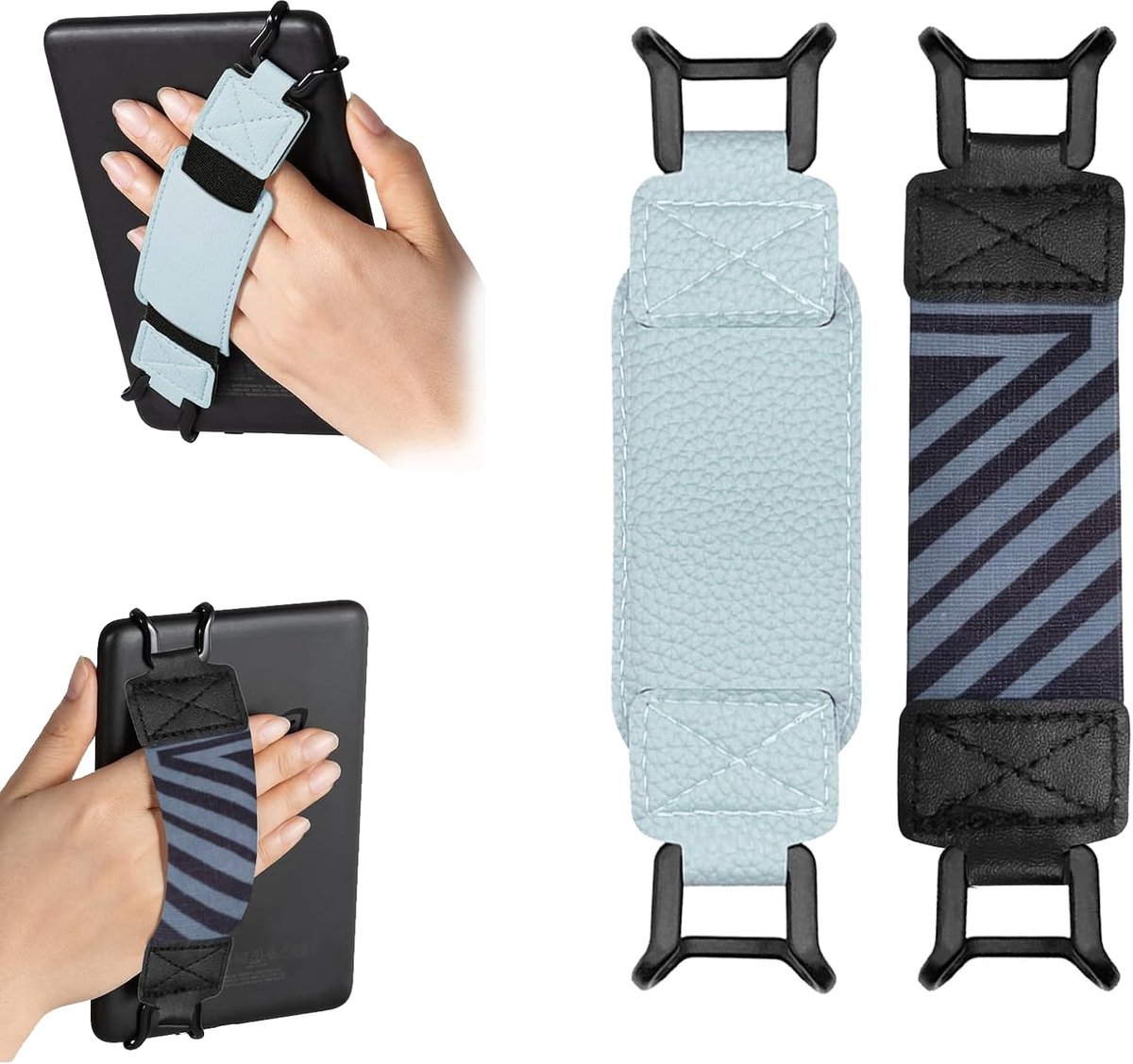 2 Pack Secure Wrist Strap Highly Elastic Finger Holder for E-Readers and Tablets 6-8 Inch (6-8 Inch) One-Hand Reading - ShopVlot
