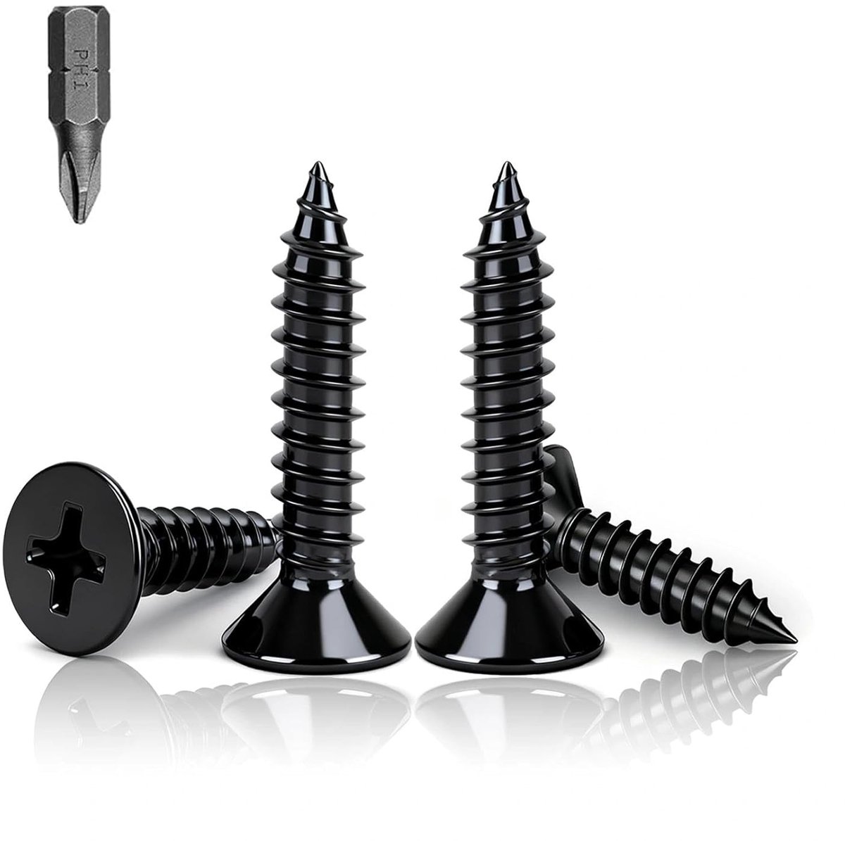 Set of 150 Wood Screws M3 x 16 mm Small M3 Screws Phillips Head Screws with PH Socket Self Tapping Screws Flat Head - ShopVlot