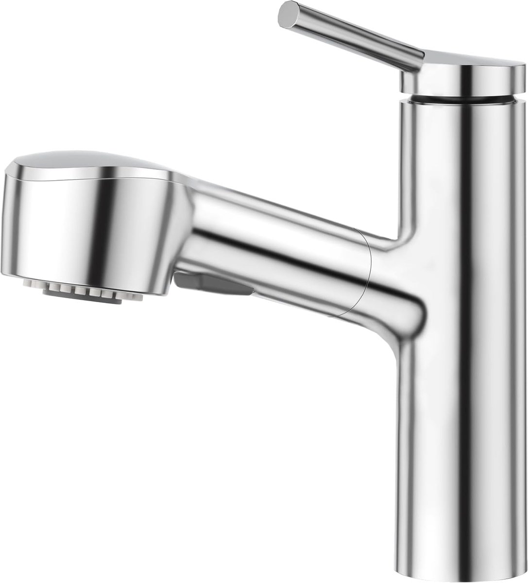 CREA Kitchen tap, pull-out kitchen faucet with 2 jet types, sink fitting with shower, kitchen tap, high pressure - ShopVlot