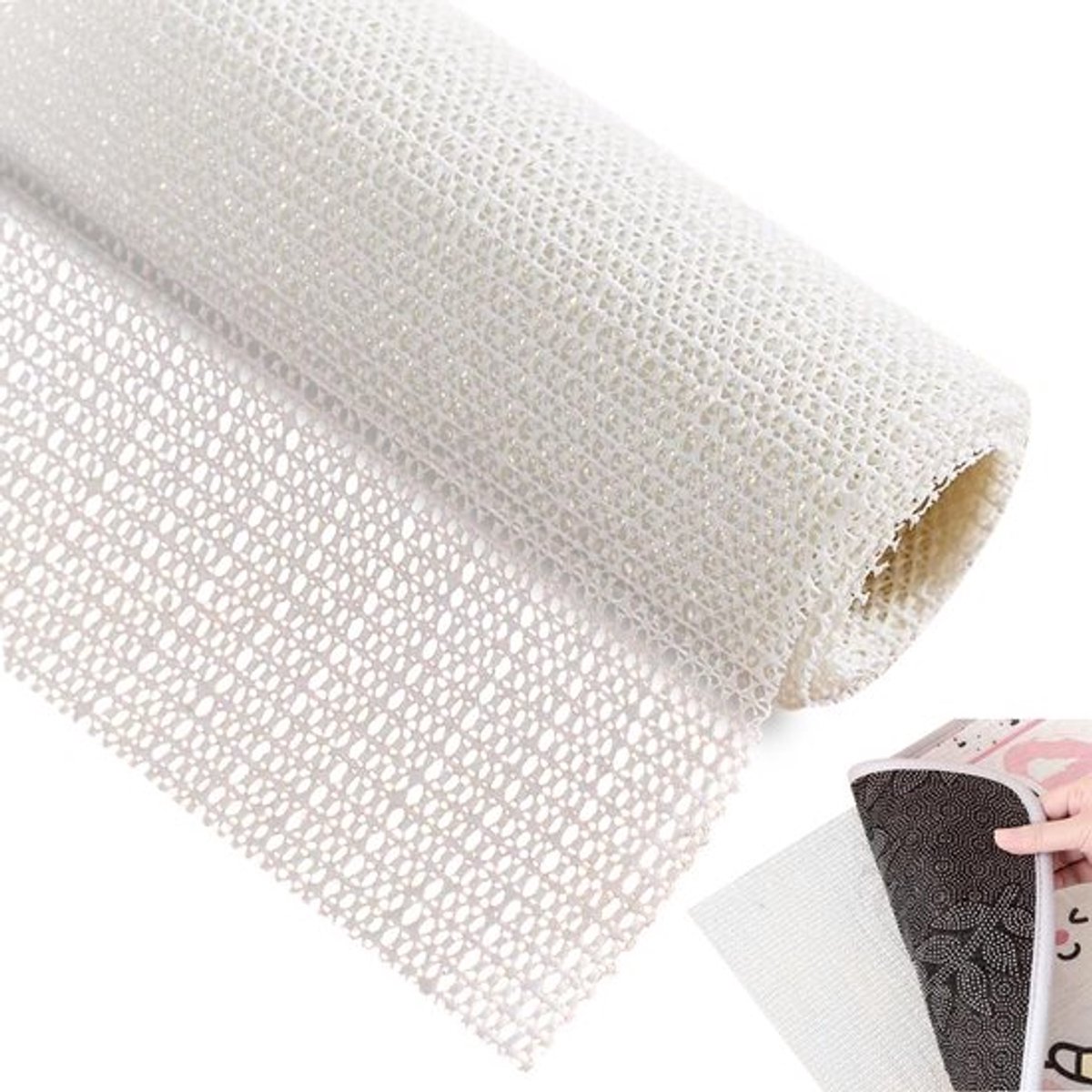 Antislipmat 180 x 200 cm - Antisliponderlegger - Tapijtstopper - Antislip onderlegger voor laden - Op maat te snijden - Duurzaam PVC - Vloerkleedonderlegger