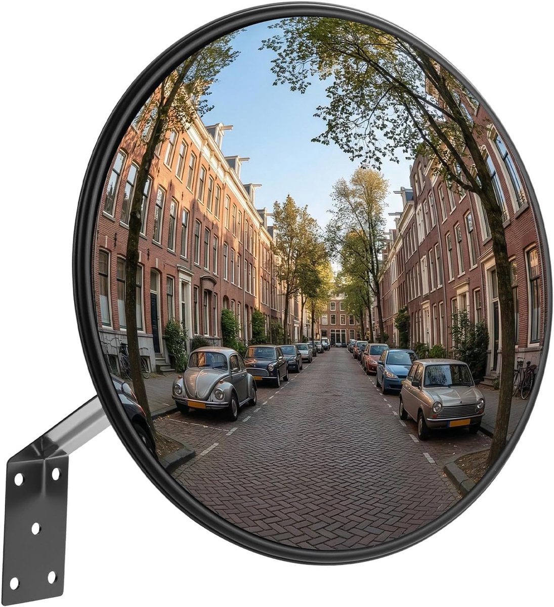 Convex Spiegel 30 cm - Schokbestendig PC Spiegel - 130° Breedhoek Veiligheid Spiegel - Vermindert ongelukrisico - ShopVlot