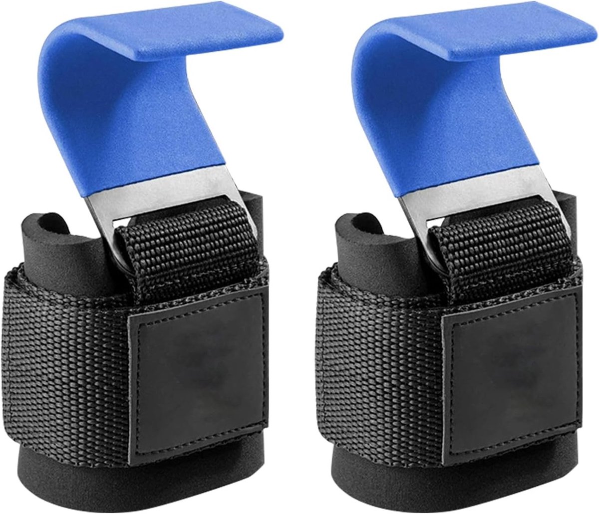 Fitness optrekhulp set van 2 - nylon metalen haken - meer gripkracht - ideale ondersteuning voor deadlift - ShopVlot