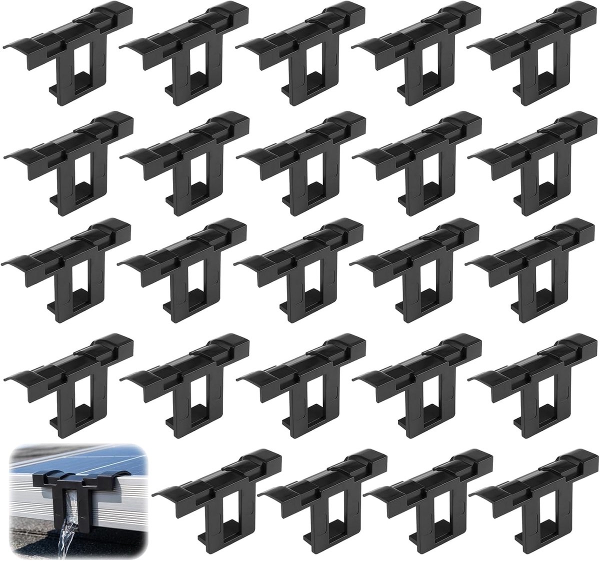 Zonnepaneel waterafvoerclips 30 mm - duurzaam ABS - modderverwijderingsclips - voorkomt vuil en waterophoping - ShopVlot