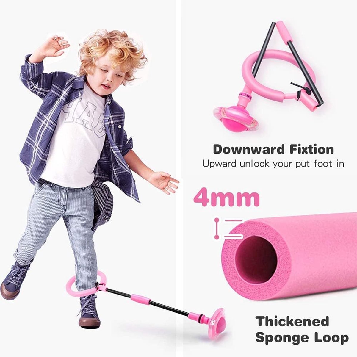 Draaiend wiel met licht - Flitsend springwiel voor kinderen - Opvouwbaar en draagbaar - Verbeter de coördinatie - ShopVlot