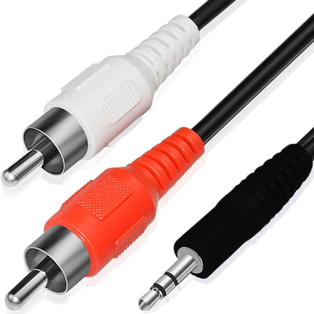 Cinch kabel 3.5 mm Jack naar 2 x RCA - 150 cm lang - voor HiFi en stereo systemen - verbind audio apparaten - ShopVlot