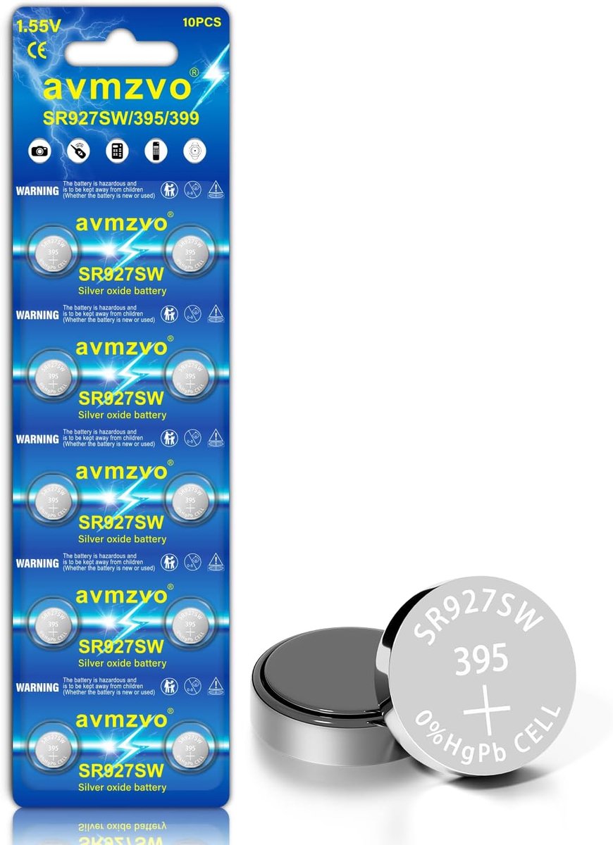 SR927SW button cell batteries 1.5V, V395/SR57/LR927 watch battery, childproof packaging【5 years warranty】 - ShopVlot