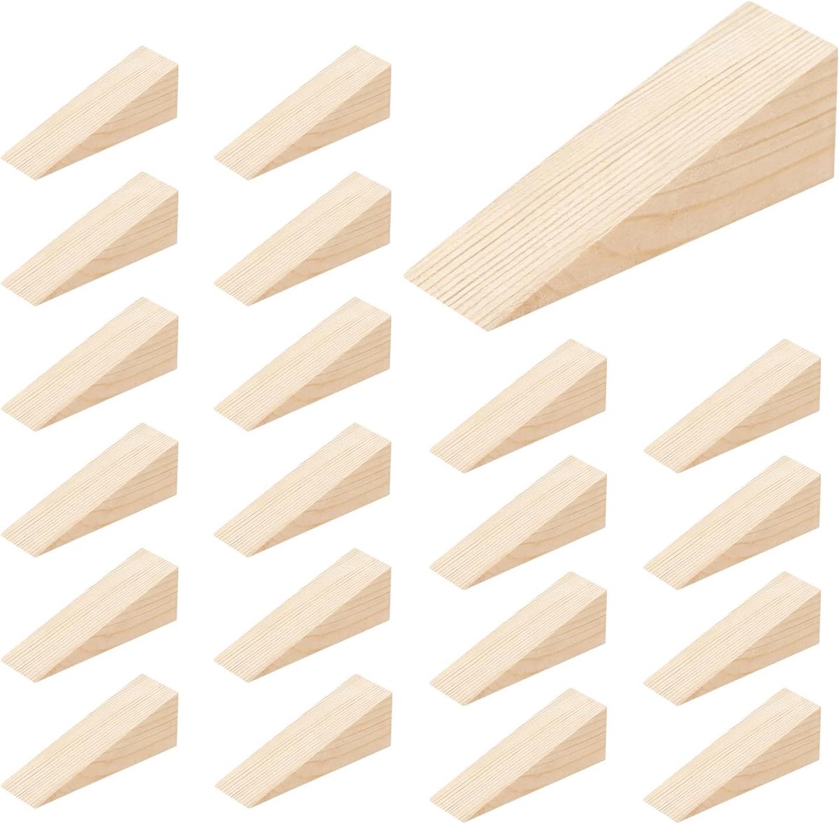 20pcs Wooden Wedges Door Wedge Door Stoppers Wooden Door Wedges Fixed Door Stoppers Floor Furniture Wedges Wooden - ShopVlot
