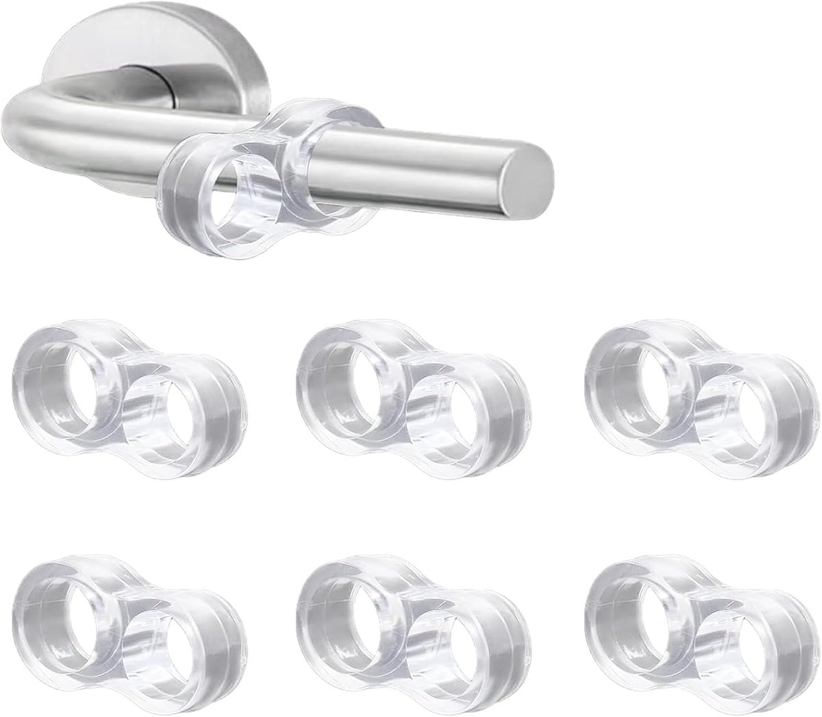 Door Stopper Door Stopper Door Stopper Door Handle Transparent 8 Shapes Door Handle Protection for Door Handles, Pack - ShopVlot
