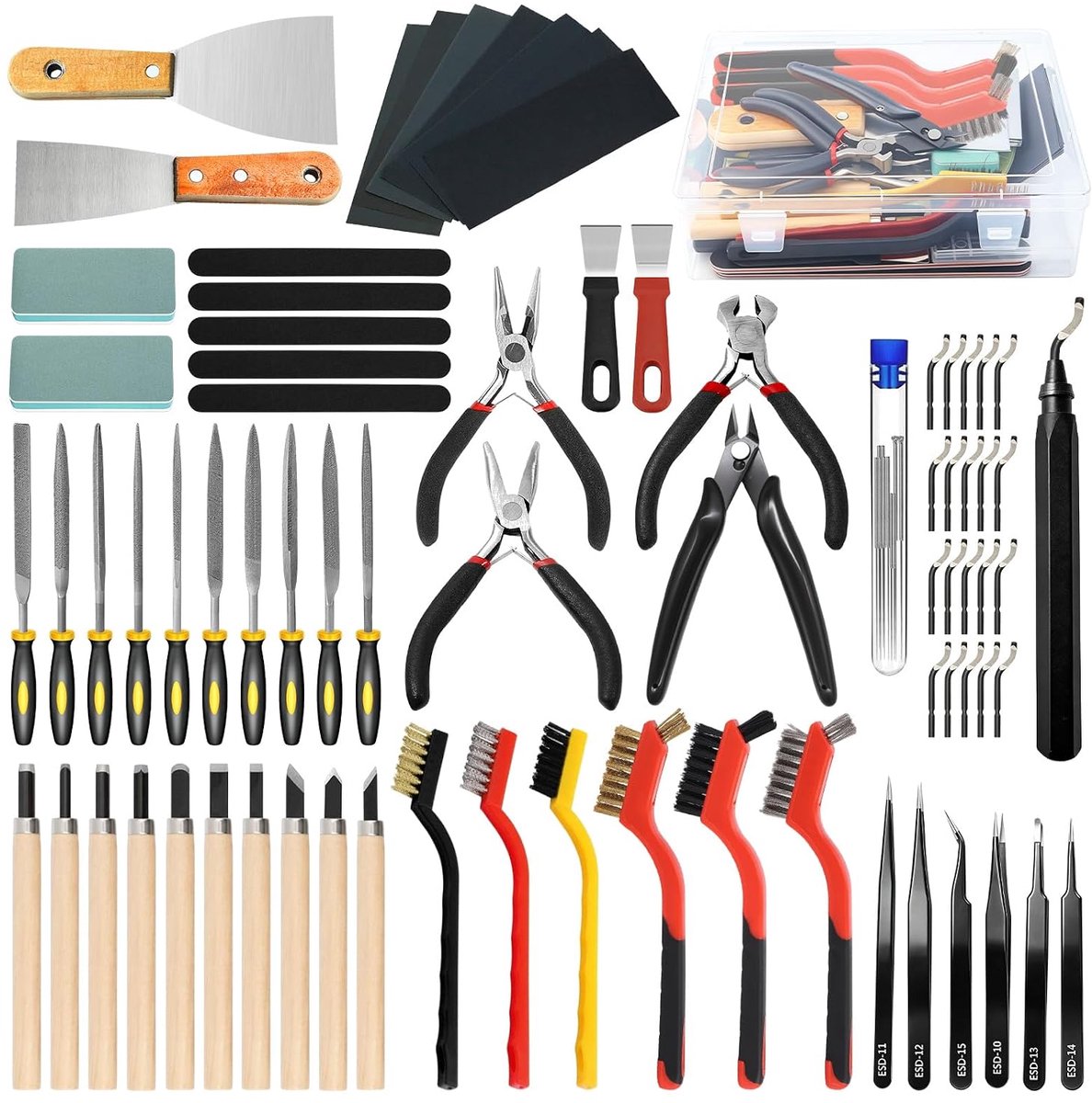 96-delige 3D-drukgereedschapsset, modelbouw, gereedschapsset met sproeierreinigingsset, snijset, ontbramergereedschap - ShopVlot