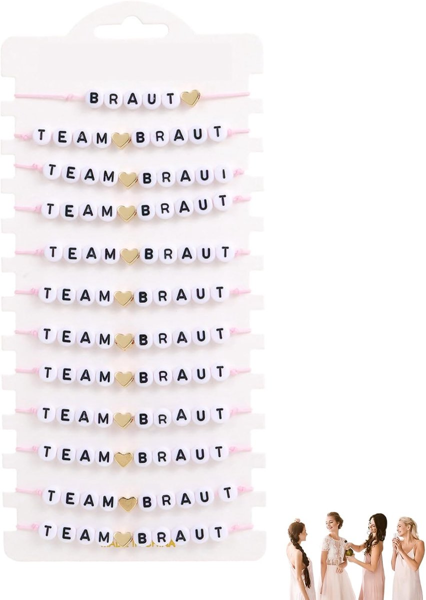12 stuks vrijgezellenarmbanden voor dames, vrijgezellenaccessoires, dames, team bruid-armbanden voor dating, bruiloft - ShopVlot