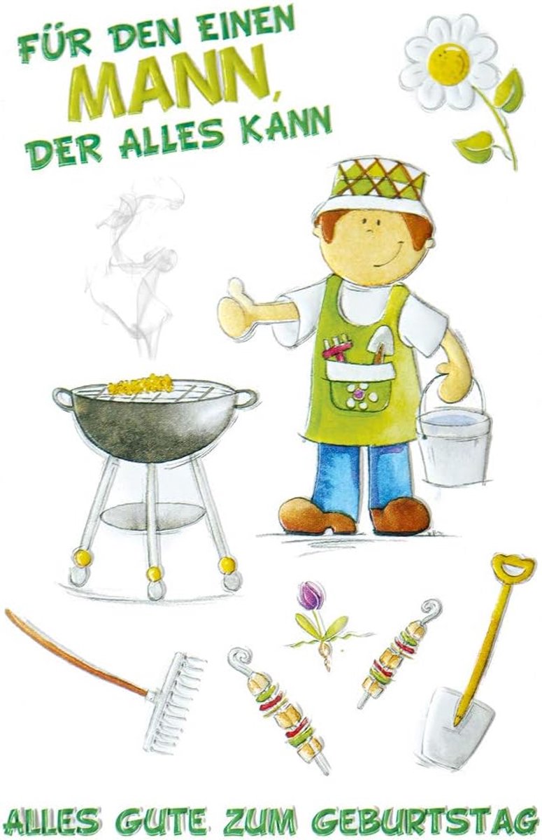 KE - Funny birthday card for men with saying including envelope - humorous folding card, DIN B6 - ShopVlot