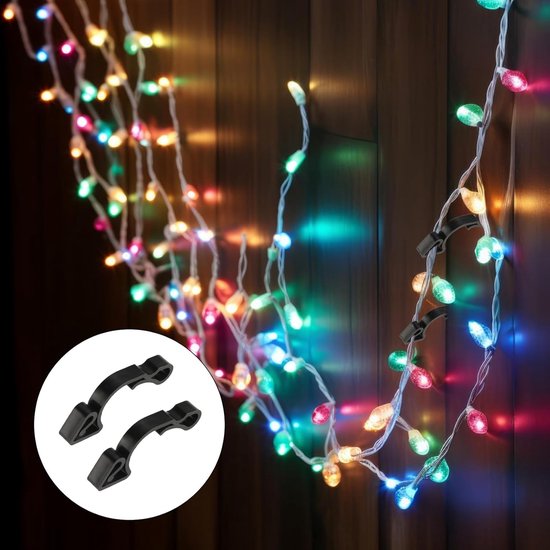 50pcs Fairy Lights, Gutter Hooks for Light Chains, Hooks, Rain Gutter, Plastic Hooks, Outdoor Gutter Hooks, Plastic - ShopVlot — afbeelding 2