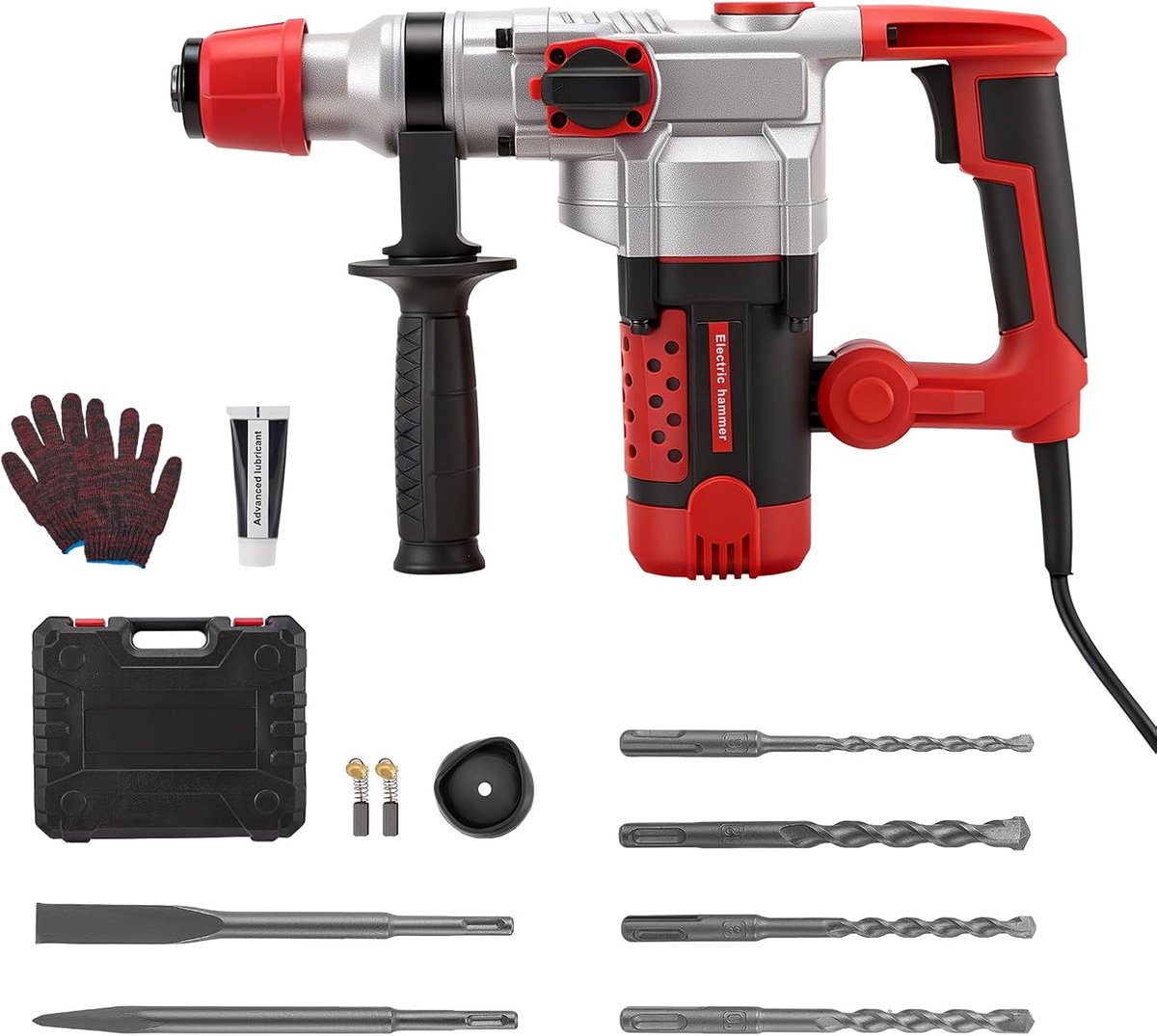 Impact drill, 3 operating modes, 930 rpm/3300 strokes per minute, brushless impact drill with 360° rotating handle and - ShopVlot