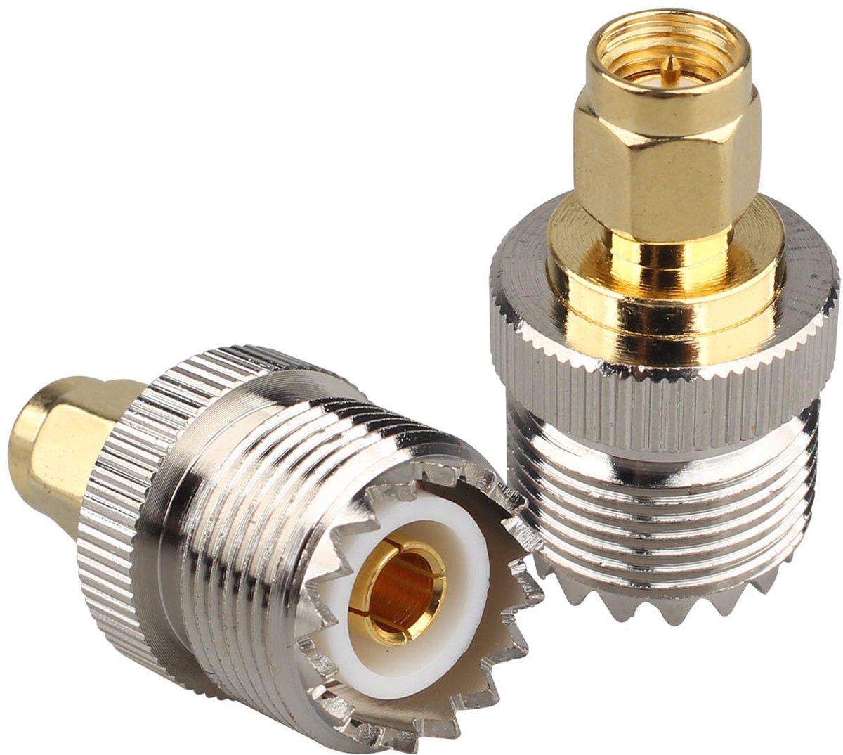 2pcs SMA Plug to UHF PL-259 Bus SMA to PL259 Adapter SO239 Plug to SMA Plug Converter SMA Coaxial Plug Compatible with - ShopVlot