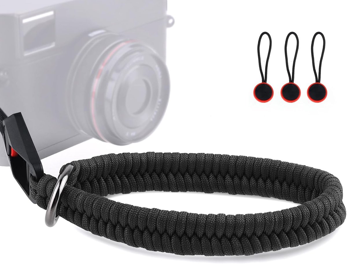 Camera Wristband with Quick Release, Paracord Nylon Rope Camera Hand Strap for DSLR or Mirrorless Camera, Adjustment - ShopVlot