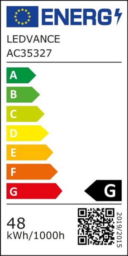 Energieklasse G lamp van LEDVANCE met 48 kWh/1000h.