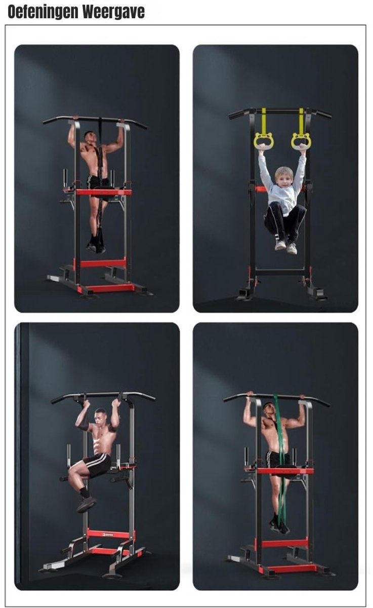 Groupe SEB KIRA Pull Up Station - Dip Station & Optrekstang thumbnail 2