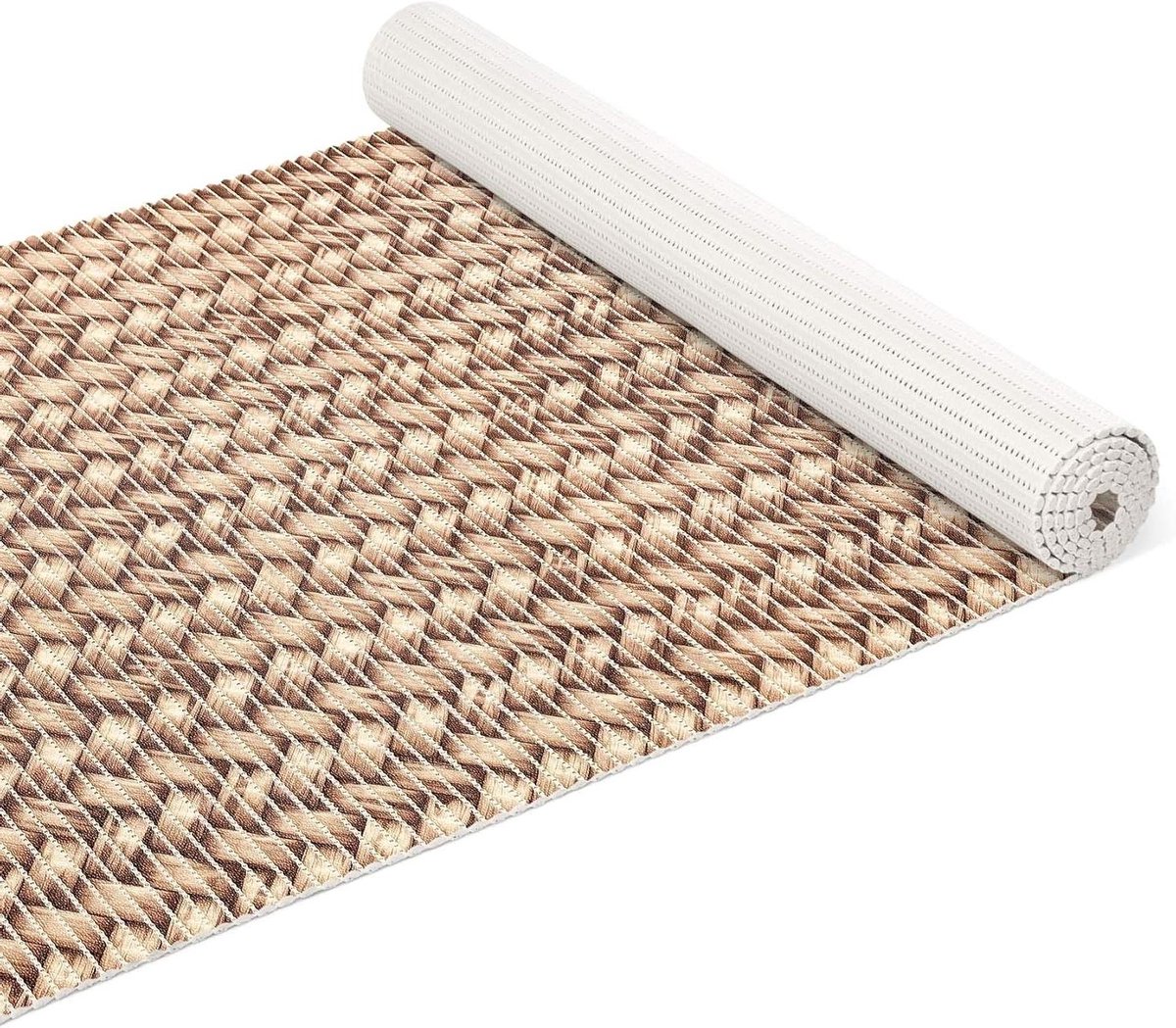 Badmat Schuim - Douchemat Vlechtwerk - Veiligheid en Comfort - Waterdoorlatend Drainage - 65 x 100 cm - Beige