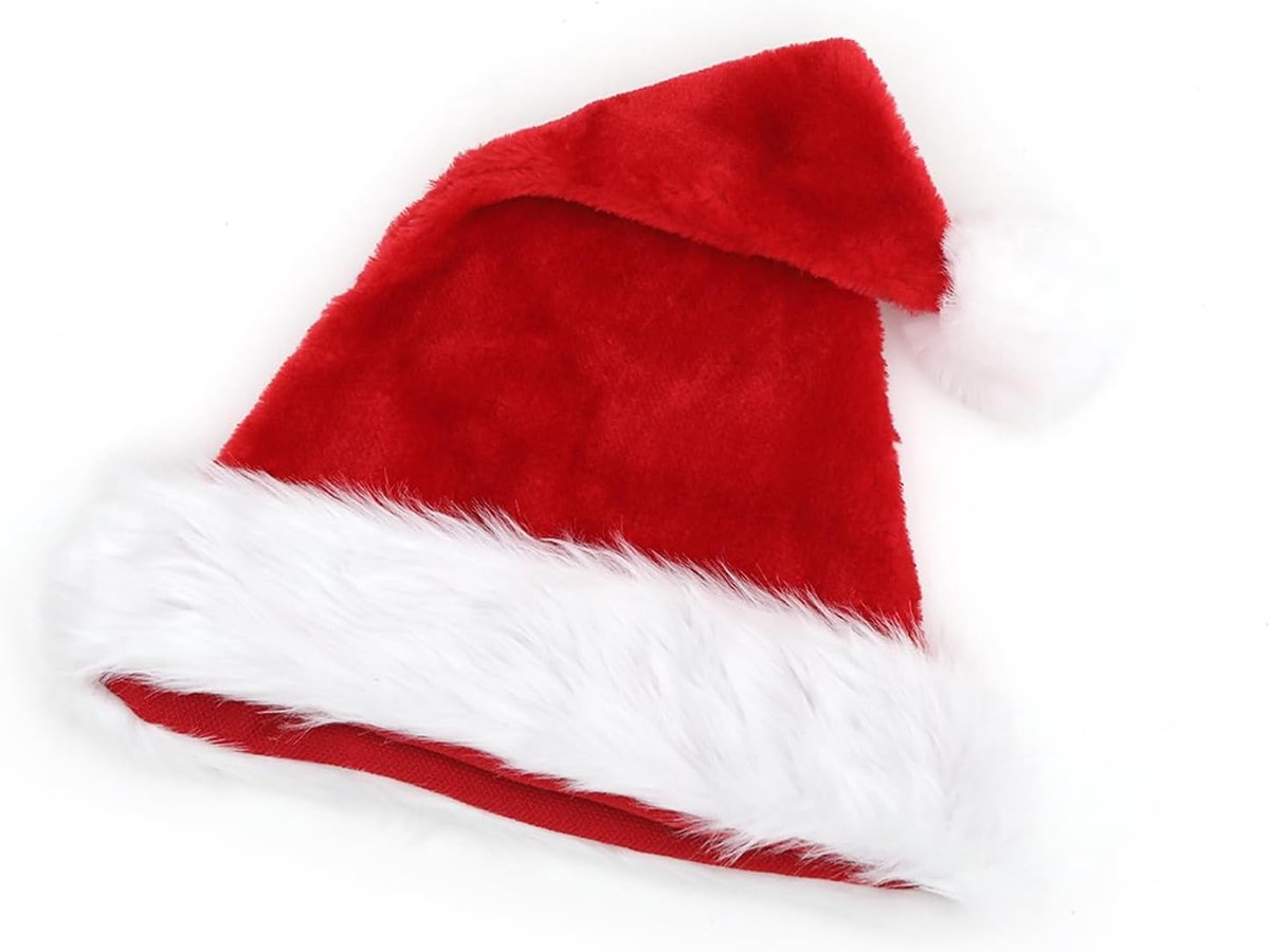 Kerstmuts voor volwassenen voor klassiek kerstmankostuum, feestelijke kerstoutfit en oudejaarsavond vieren