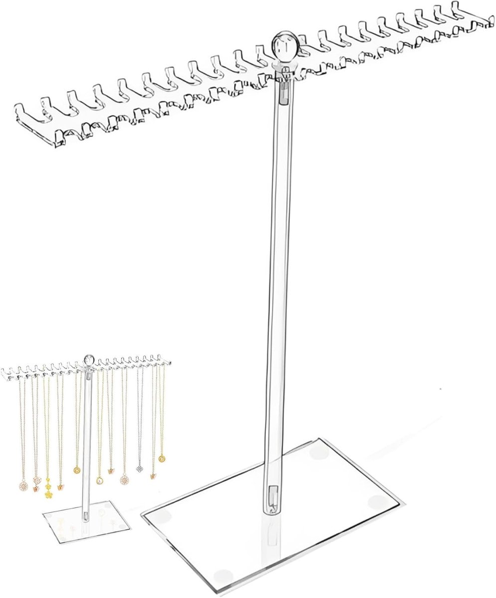 Acryl display voor sieraden, transparante sieradenhouder voor halskettingen, armbanden en ringen