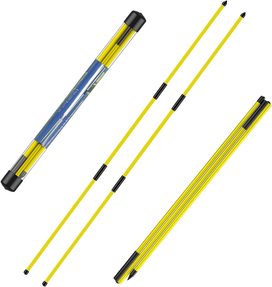 Golf Alignment Sticks voor Oefeningen, 2-Pack Verstelbare Golfhulpmiddelen voor Aiming en Swingcorrectie, Ideaal voor Verbetering van Positie en Houding