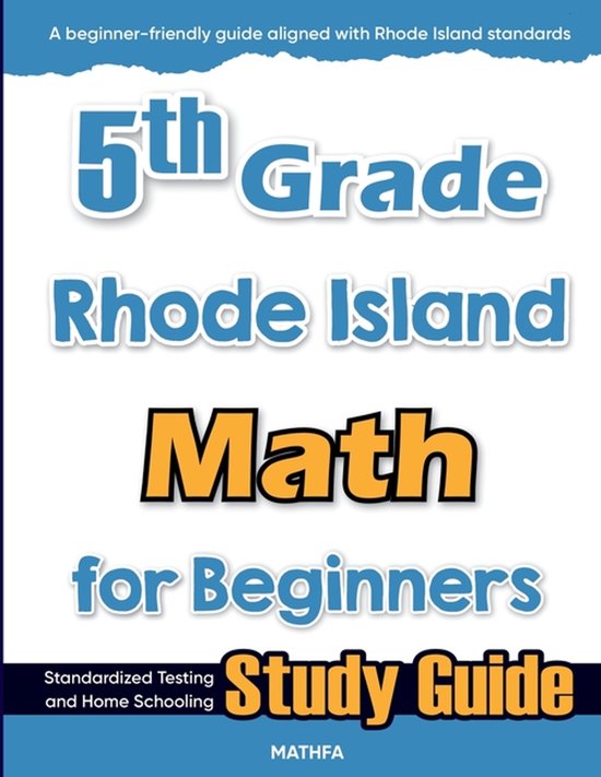 5th Grade Rhode Island Math for Beginners - cover