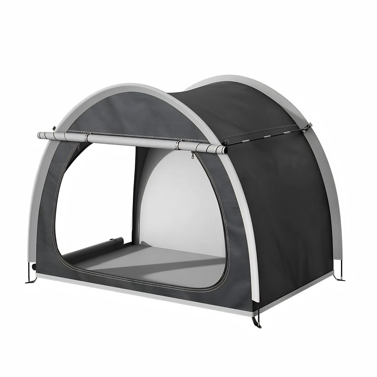 Fietsopslag Tent - Opvouwbaar met Draagtas - voor fiets, motor en grasmaaier - Zilver Gecoat Oxford Doek - 120 cm