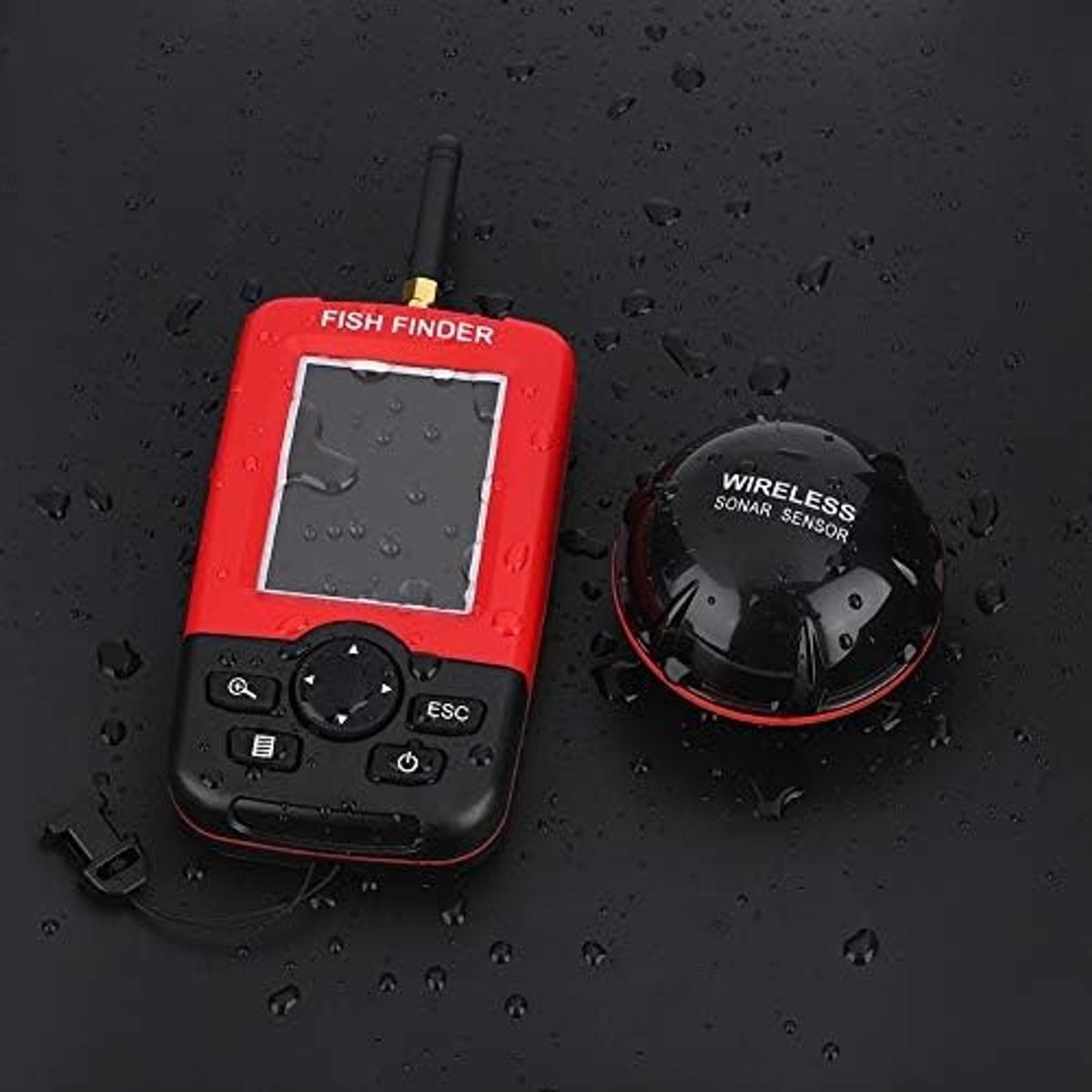 Draadloze Sonar Sensor Visscanner tot 100m met LCD Scherm voor Visvangst en Echolot Technologie