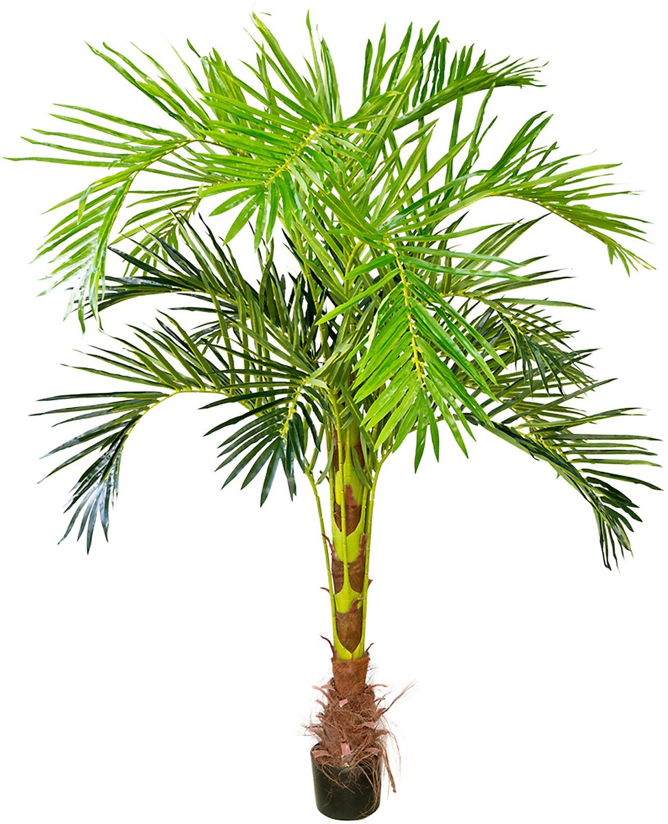 Grote kunstpalm, realistische arecapalm, 180 cm hoog, balkondecoratie, Decovego