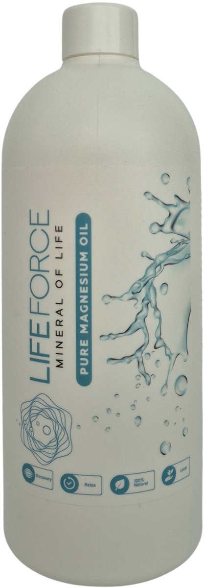 Magnesium Olie Navulfles 500ml - Magnesium Spray Navulling voor Spieren - Puur Zechstein - Lifeforce