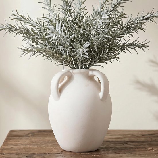 Ronde keramische vaas voor pampasgras, decoratieve rustieke vazen voor huisdecoratie, vintage vaas voor woonkamer, keuken en slaapkamer, perfect voor koffietafel en interieurstyling