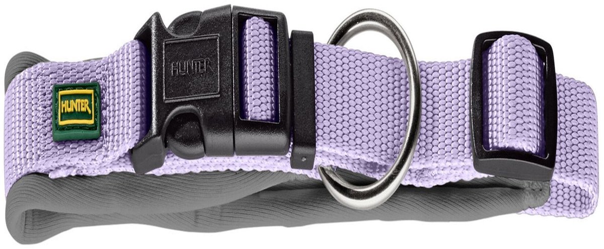 Hunter Halsband Neoprene Lavendel&Grijs - Hondenhalsband - Xs-S