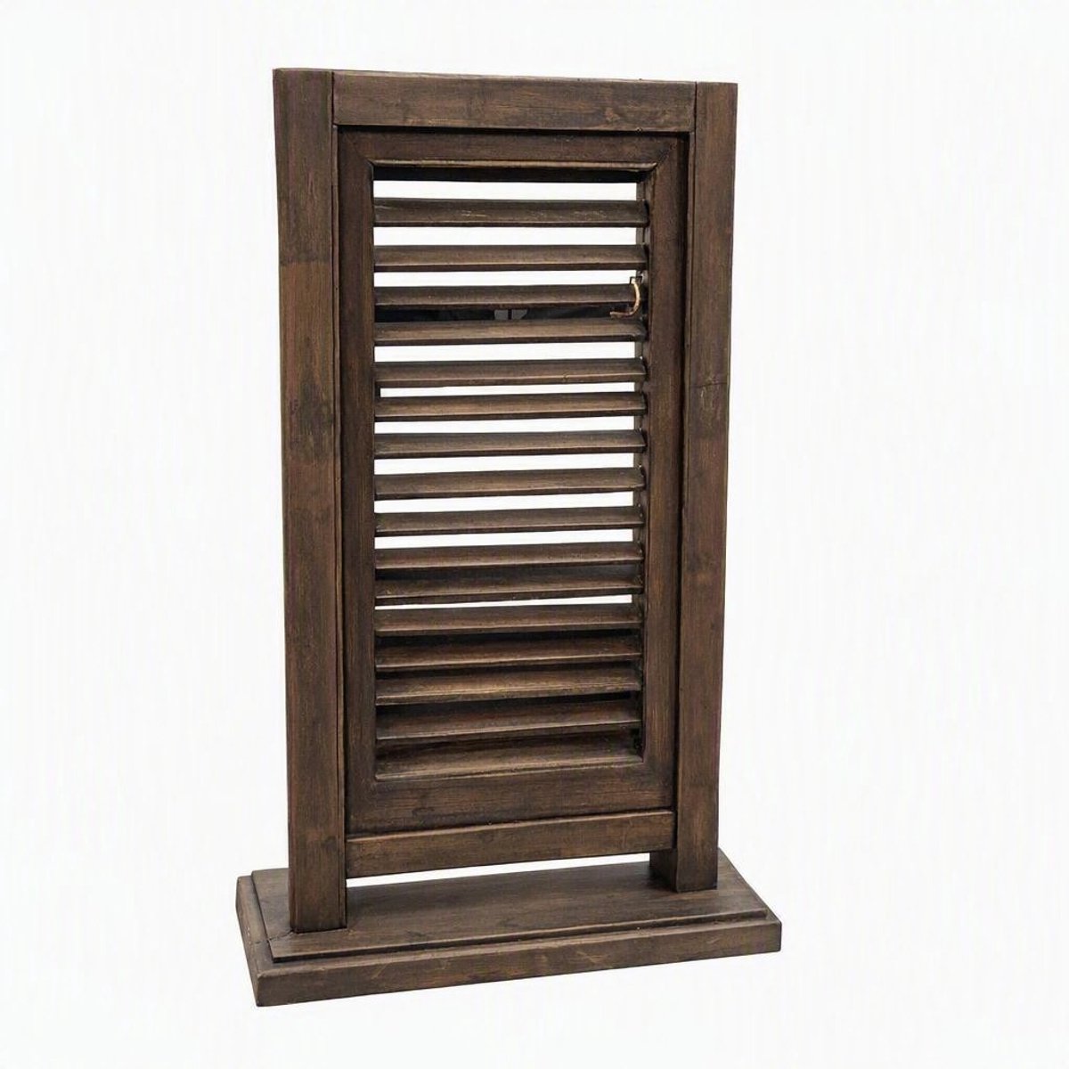 Dutch mood Raamscherm hout 71 cm – Houten shutter single bruin | Raamluik vensterbank Brussels Brown landelijk Brussels Brown / antiek bruin