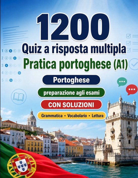 1200 quiz a risposta multipla per esercitarsi in portoghese  ... - cover